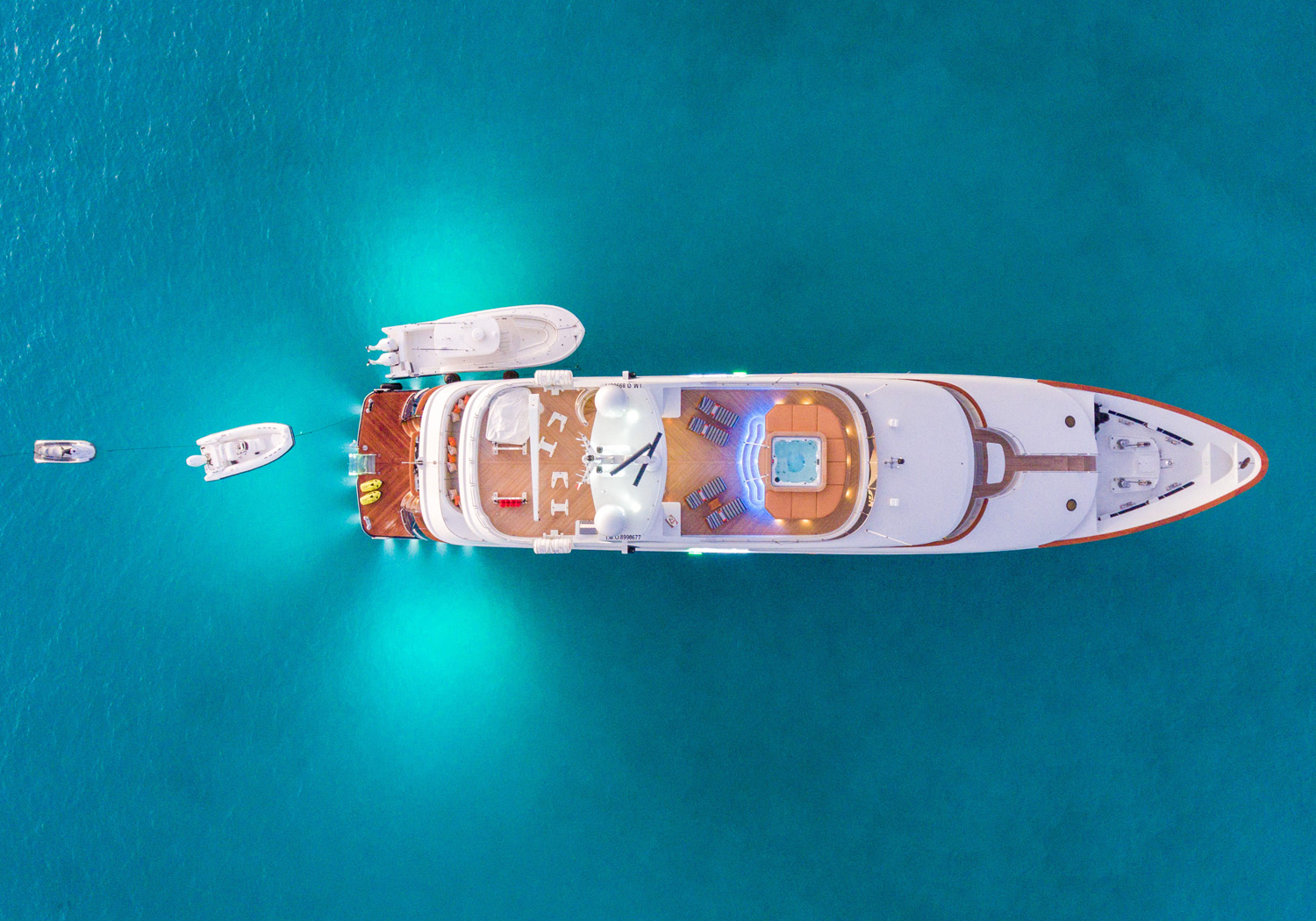 Bacchus Luxury Yacht Overhead